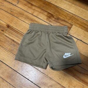 Nike Khaki Shorts with White Logo